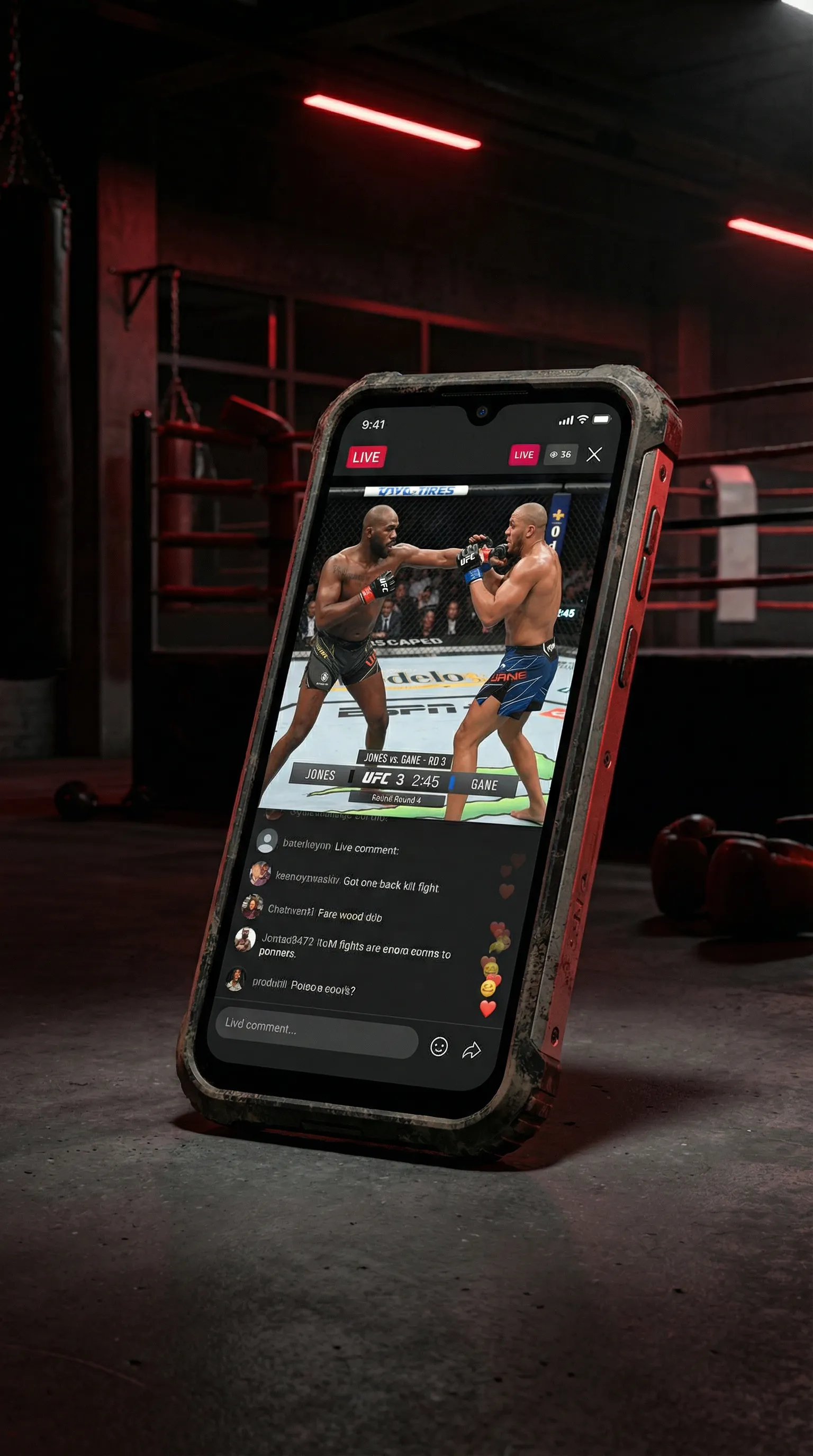 宝宝只想1v1江迟修 移动端APP格斗直播界面